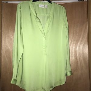 Chico’s Line Green Top Size 1